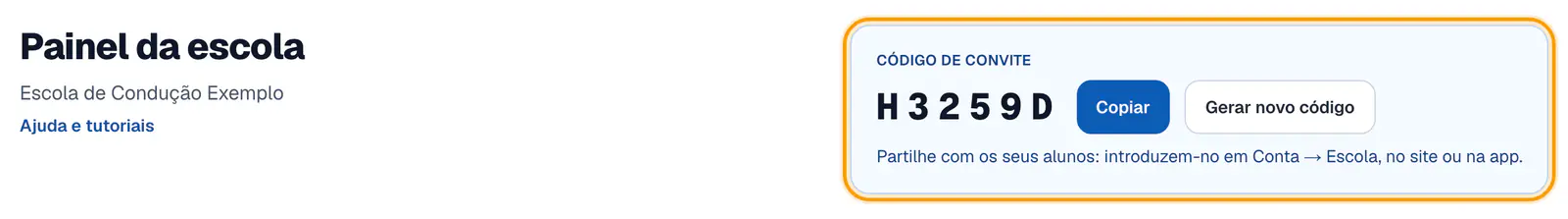 Passo 1: Encontra o código de convite