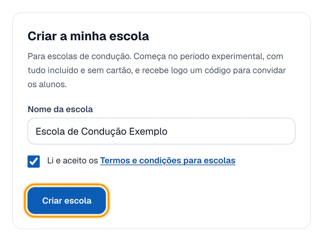 Passo 3: Dá o nome à escola