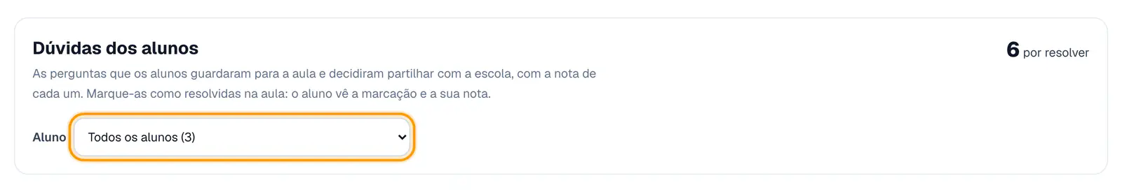 Passo 1: Abre o separador Dúvidas