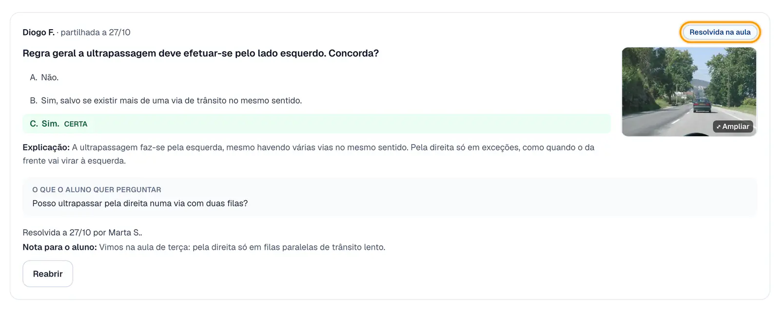 Passo 4: Consulta as resolvidas