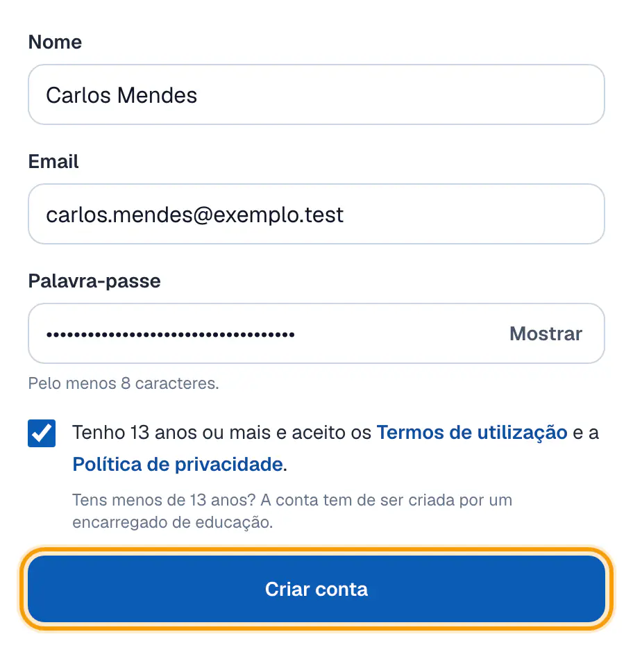 Passo 1: Cria a tua conta
