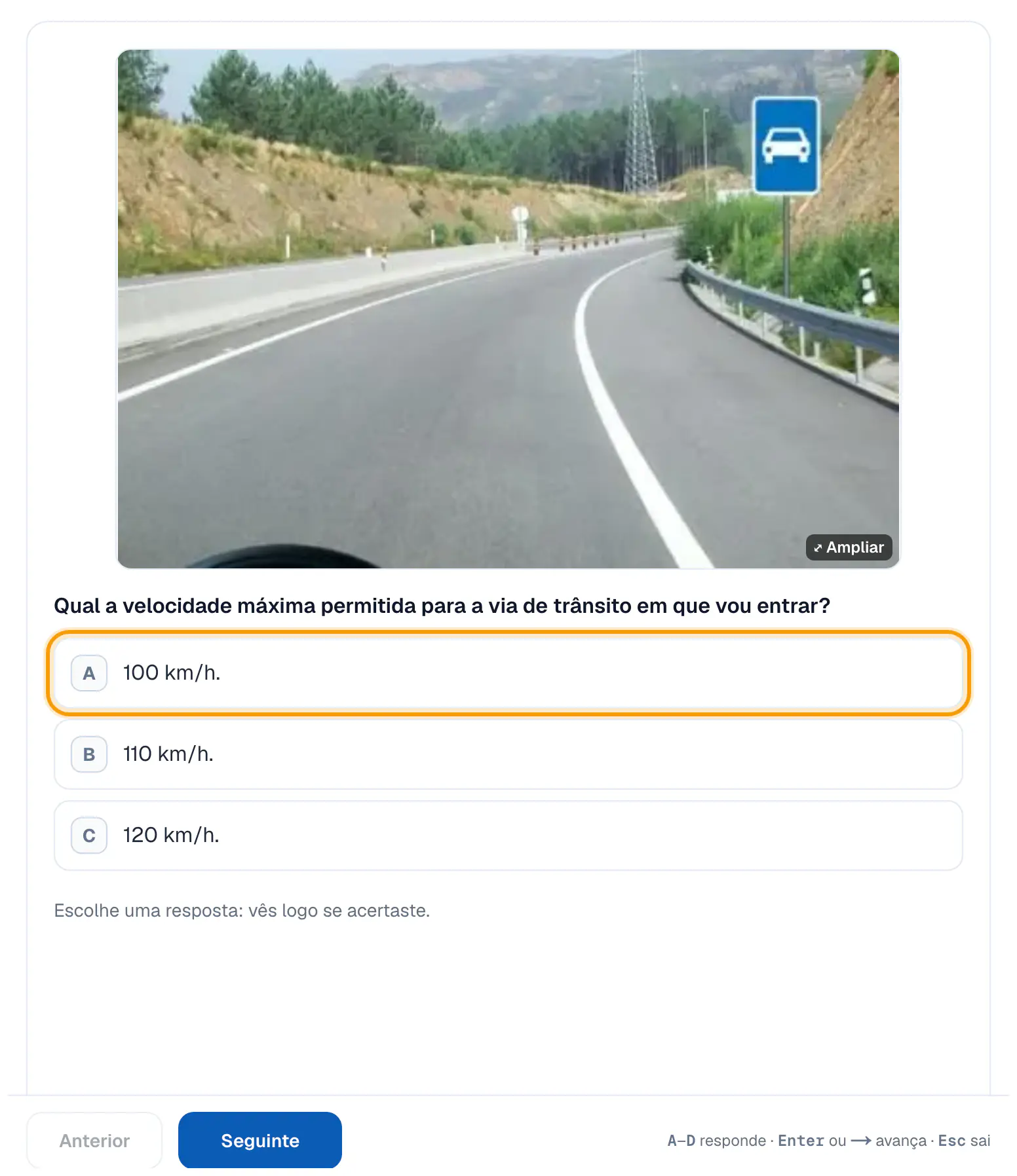 Passo 2: Escolhe uma resposta