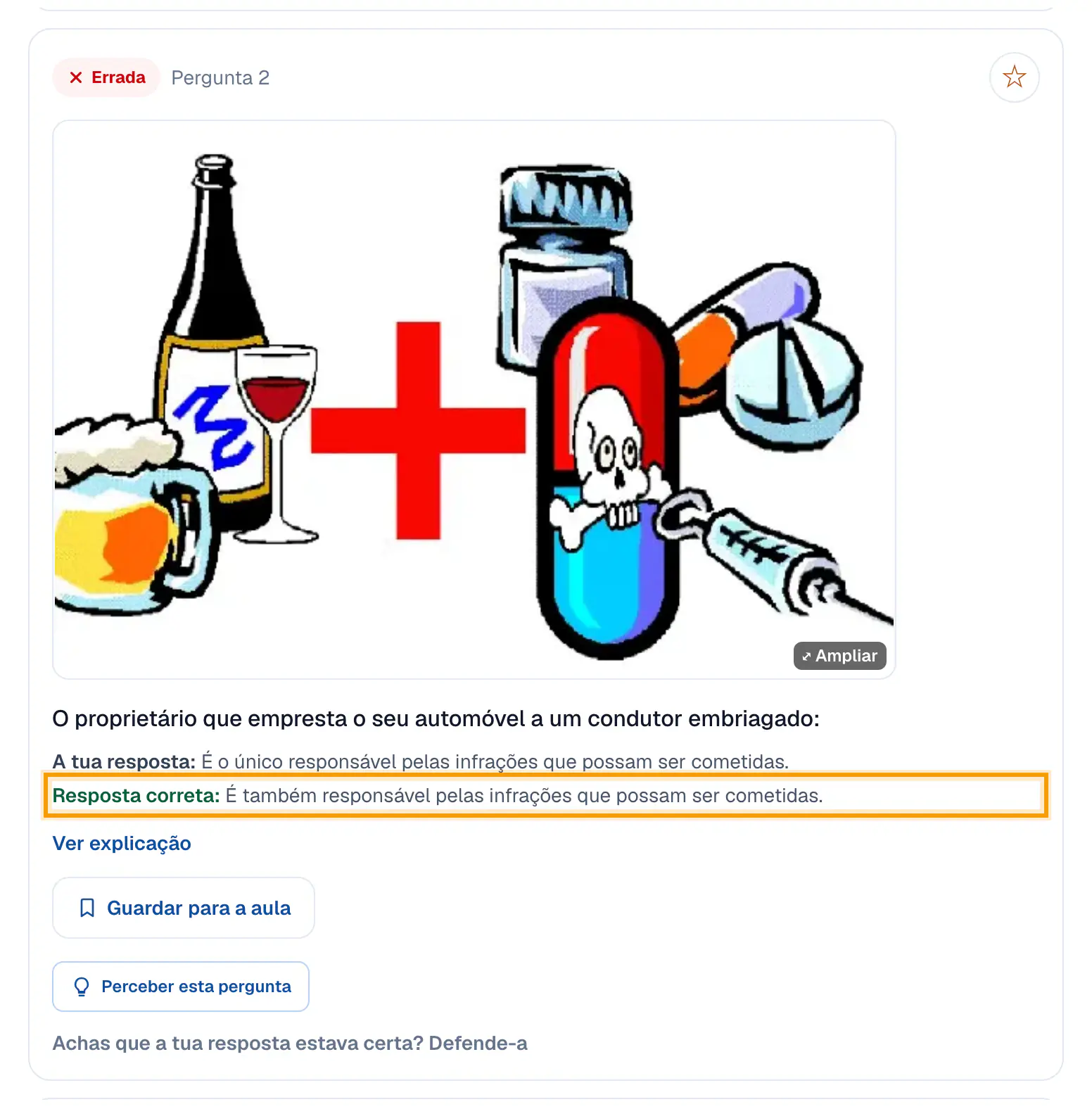 Passo 5: Revê as erradas