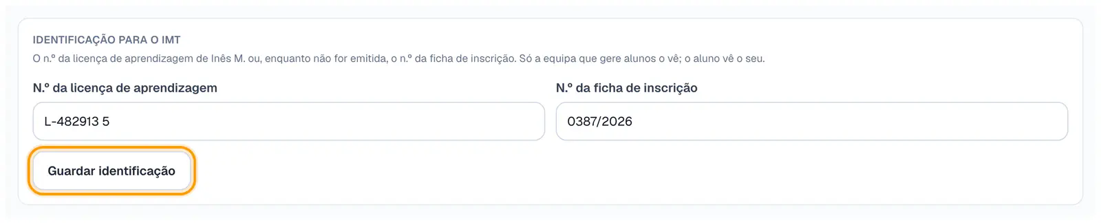 Passo 1: Abre os detalhes do aluno