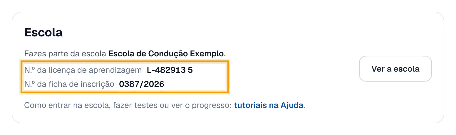 Passo 4: O aluno vê o seu número