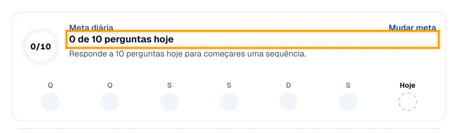 Passo 1: Vê a tua meta diária