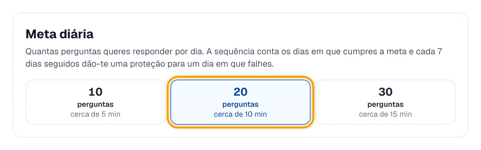 Passo 5: Muda a meta quando quiseres