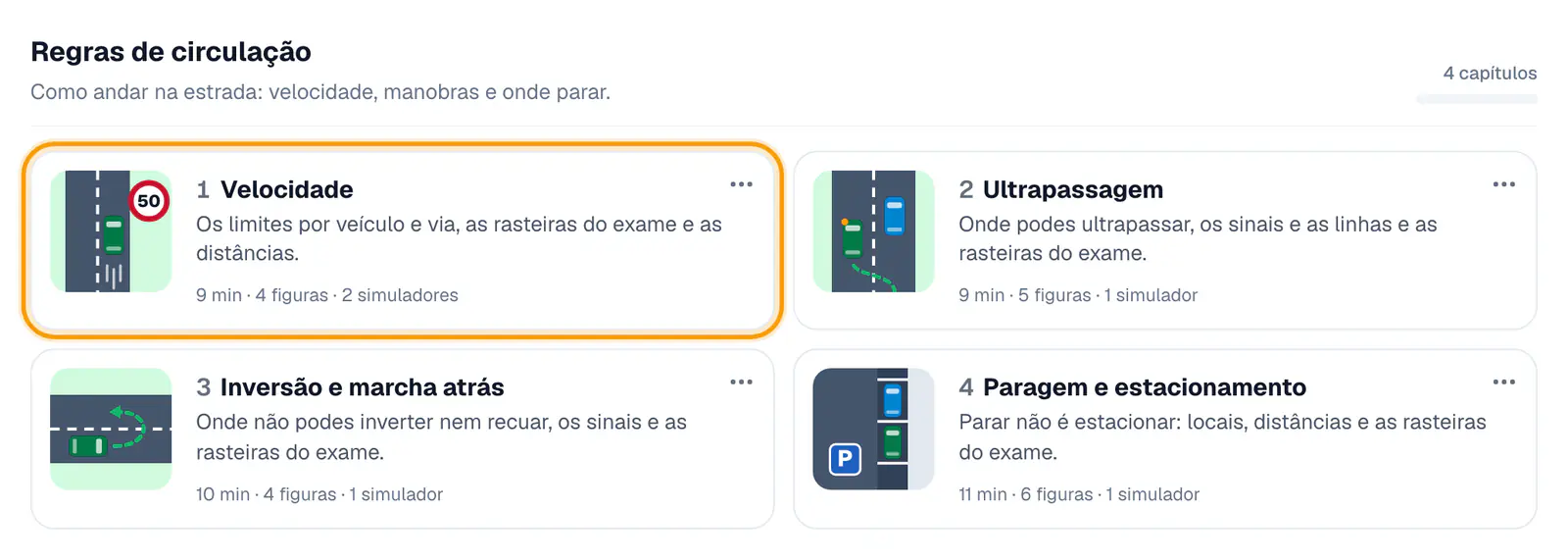 Passo 2: Escolhe um capítulo