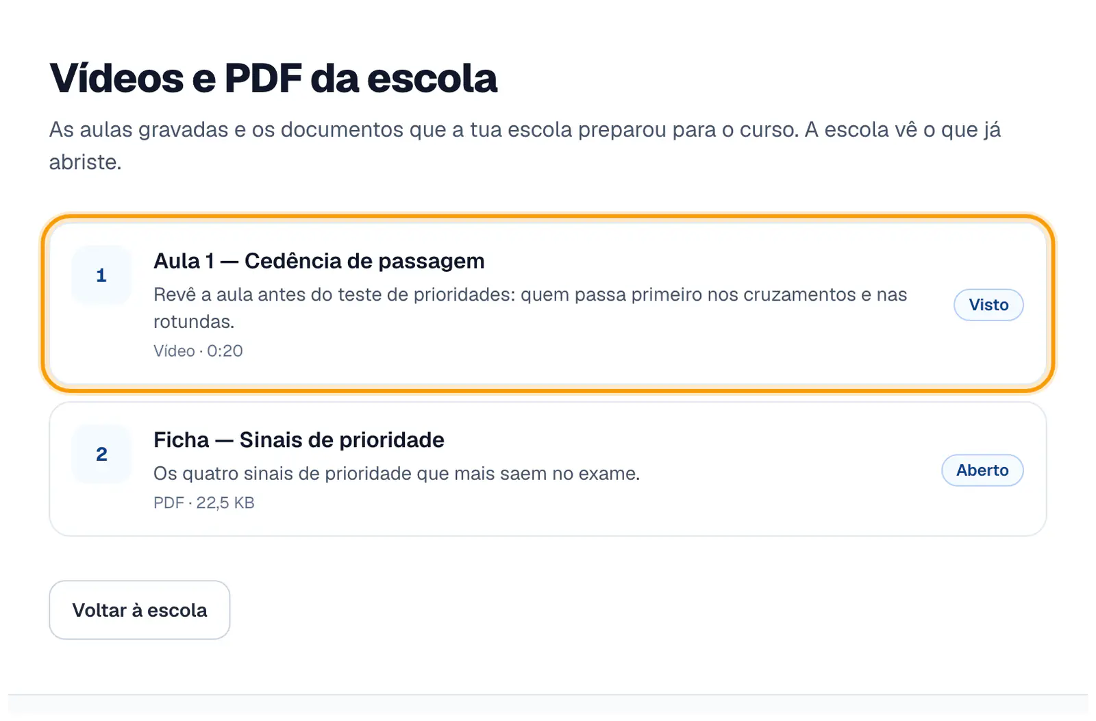 Passo 2: Escolhe o que queres ver